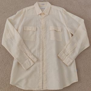 Men's Calvin Klein Light Yellow Button Shirt M